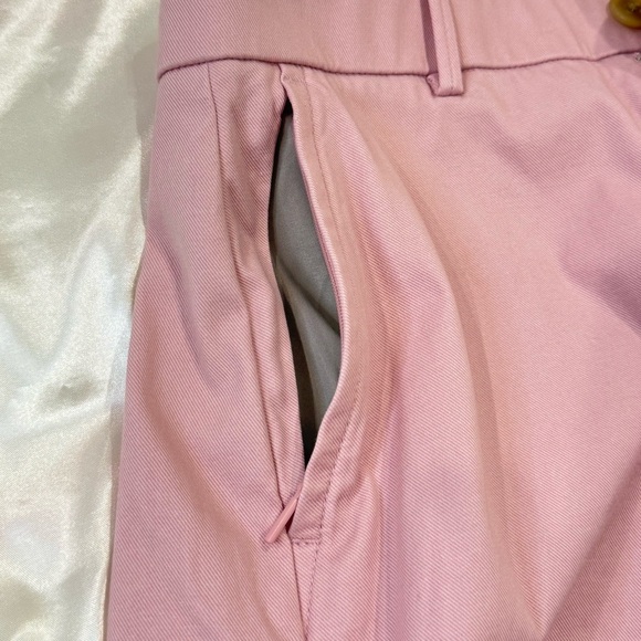 Spanx Supersmooth Stretch Twill Shorts Pink Small High Rise Preppy Chic Spring - Picture 9 of 11